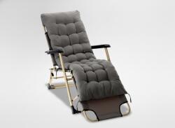 CHOMIK Összecsukható Kerti Szék Párnával Szürke *6889 (CH-LEZ6889)