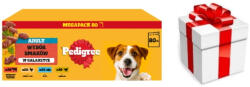 PEDIGREE PEDIGREE® felnőtt kutyáknak szánt nedves eledel, különböző ízekben, zselében, 80 x 100 g-os tasakokban + ingyenes meglepetés a kutyának
