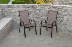 GardenLine 2 DARAB BARNASZÍNŰ KERTI SZÉK SZETT 54 x 72 x 96 *3678 (CH-NEO3678)