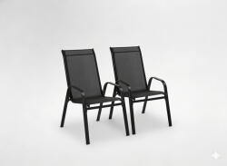 GardenLine 2 DARAB FEKETE KERTI SZÉK SZETT 54 x 70 x 92 CM *1625 (CH-TIH1625)