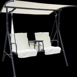 Garden Line KÉT SZEMÉLYES KERTI HINTA 170 x 110 x 165 CM BEIGE SZÍNBEN KUPPÁVAL *6779 (CH-KRE6779)