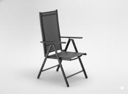 GardenLine Összecsukható Kerti Szék Alumínium 66 x 56 x 107 CM Szürke *3804 (CH-TIH3804)