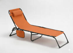 Garden Line Összecsukható napozóágy / Kerti fekvőágy 190 x 58 x 30 CM Táskával, Barna *2784 (CH-LEZ2784)