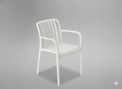 GardenLine KERTI SZÉK 45.5 x 57 x 45 / 81 CM FEHÉR *8656 (CH-FAT8656)