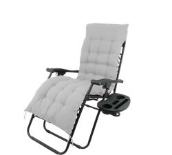 Garden Line Összecsukható Kerti Napozó Fekete Szürke Párnával és Állványal *9979 (CH-LEZ9979)