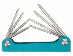 Forsage Összecsukható Torx kulcs készlet 8 db T5-T10, T15, T20 (F1482)