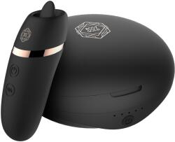 Rosy Gold Licking Stimulator with Luxury Charging Case Black Vibrator