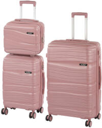 Leziter TraveLux Voyager IX gurulós bőrönd szett mályvarózsaszín (LTRVBS-IX-RG) - geminiduo