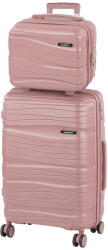 Leziter TraveLux Voyager III gurulós bőrönd szett mályvarózsaszín (LTRVBS-III-RG)
