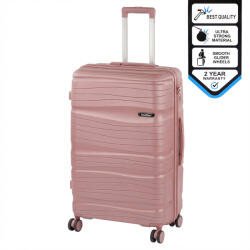 Leziter TraveLux Voyager nagy bőrönd keményfedeles 76x50x29 cm mályvarózsaszín (PP200-RG-28) - geminiduo