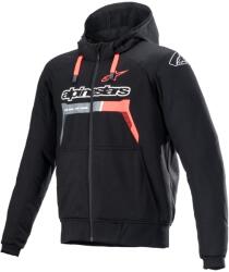 Alpinestars Chrome Ignition hoodie motoros pulóver fekete-fluo piros-szürke-fehér