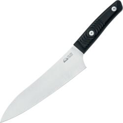 DUE CIGNI Chef’s knife, 20 cm blade, satin-finished stainless steel 4116, black 2C 2105 G10