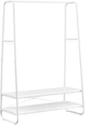 VASAGLE Multifunkciós Ruhaállvány Fehér Acél Vázzal és Polcokkal (EUZ-RGR112W02) - prodis
