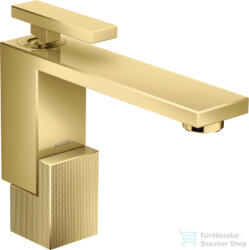 Hansgrohe AXOR EDGE 130 Diamond Cut mosdócsaptelep, klik-klak leeresztővel, polírozott arany hatású 46011990 (46011990)