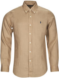 Ralph Lauren Cămăsi mânecă lungă Bărbați CHEMISE COUPE DROITE EN LIN Polo Ralph Lauren Bej EU S