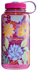 Nalgene Sticlă Nalgene Wide Mouth, 1 l, magenta cu flori botanice