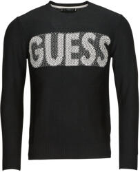GUESS Pulovere Bărbați AMYAS LS CN SLOGAN SWEATER Guess Negru EU M