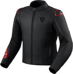 Revit Geacă de piele pentru motocicletă Revit Quadratic negru-roșu fluo (REFJL156-1270)