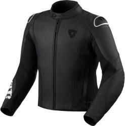 Revit Geacă de piele pentru motocicletă Revit Quadratic negru-alb (REFJL156-1600)