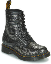 Dr. Martens Ghete Femei 1460 Gunmetal Wild Croc Emboss Dr. Martens Negru 36