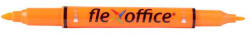FlexOffice Szövegkiemelő, 1, 0/4, 0mm, kétvégű, FLEXOFFICE "HL01", narancs, 12db/cs (FO-HL01O)