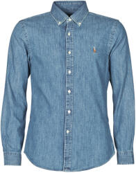 Ralph Lauren Cămăsi mânecă lungă Bărbați CHEMISE CINTREE SLIM FIT EN JEAN DENIM BOUTONNE LOGO PONY PLAYER Polo Ralph Lauren albastru EU S