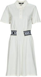KARL LAGERFELD Rochii scurte Femei PIQUE POLO DRESS Karl Lagerfeld Alb EU S