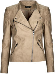 Only Jachete din piele și material sintetic Femei ONLAVA FAUX LEATHER BIKER OTW Only Bej FR 34