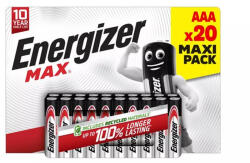 Energizer Elem, AAA mikro, 20 db, ENERGIZER "Max (7638900438321) - tonerpiac