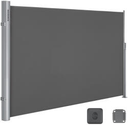 SONGMICS Oldalsó terasznapellenző, belátásgátló, szürke, 280 g/m2 200 x 350 cm (GSA205G)