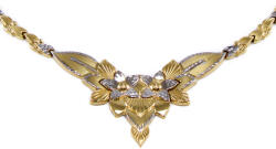 Ékszershop Bicolor arany virágos nyakék (1334312)