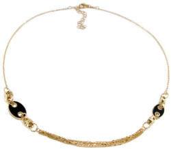 Ékszershop Anker lánc fekete zománcos betétekkel (1329314)
