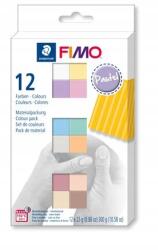 FIMO soft készlet 12 színből 25 g Pasztell (S8023C12-3)