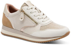 Jana női fűzős cipzáras sneaker félcipő elefntcsont szín-bézs-arany mix 23774-43-414 07738