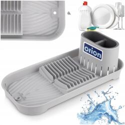 ORION Kis Edényszárító tányérok evőeszközök bögrék keskeny műanyag szürke (8592381258641)