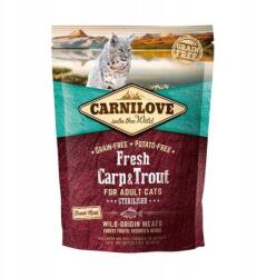 CARNILOVE Carp&Trout 400g Száraz macskaeledel sterilizált ponty pisztráng