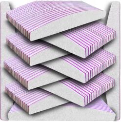  100X Körömreszelő 100/180 Csónak Félhold Zebra Kétoldalas Reszelő (BDLF0827HG)