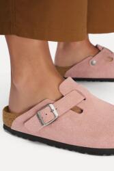 Birkenstock чехли сабо дамски от велур Boston (1031635)