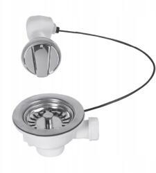 WIRQUIN Ø90 mm-es mosogatódugó, krómozott külső túlfolyóval (30723238)