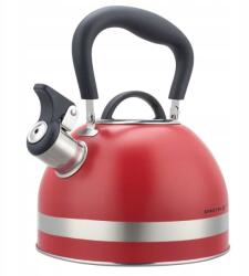 Kinghoff 1, 8L-ES Vízforraló Kinghoff Síppal KH-1853 Piros (KH-1853)