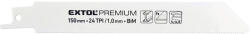 Extol szablyafűrészlap klt. , 3db, Bosch befogás, 150 mm, 24T, Bimetal, fém anyagokhoz, tiszta vágás (8806204)