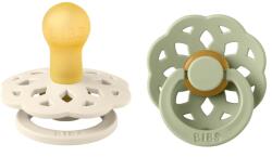 BIBS játszócumi - Boheme natúr kaucsuk 0-6 hó krémfehér és zsálya 2 db (M-66790429)