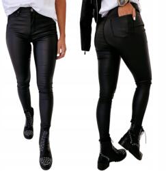  Női viaszolt nadrág, fekete, XL-es, csőszárú (34)