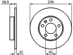 Bosch féktárcsa BOSCH 0 986 478 894 for AUDI, SEAT, SKODA, VW (0 986 478 894)