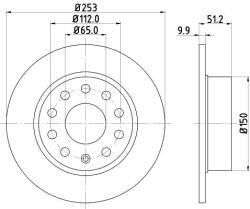 MINTEX féktárcsa MINTEX MDC1640C for SKODA, VW, SEAT, AUDI (MDC1640C)