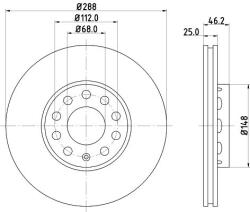 MINTEX féktárcsa MINTEX MDC768C for AUDI, VW, SEAT, SKODA (MDC768C)