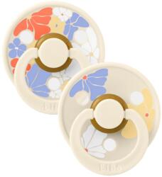 BIBS játszócumi - Studio Virágzás Colour natúr kaucsuk 6-18 hó krémfehér mix 2 db (M-69299243)