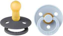 BIBS játszócumi - Colour natúr kaucsuk 6-18 hó grafit és pasztellkék 2 db (M-66790405)