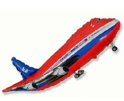 Godan Repülőgép Red fólia lufi 45 cm (WP) MLG923772 (MLG923772)