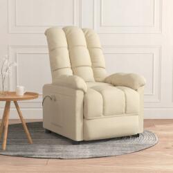 vidaXL Masszírozó fotel, krémszínű, szövetborítású (342742)